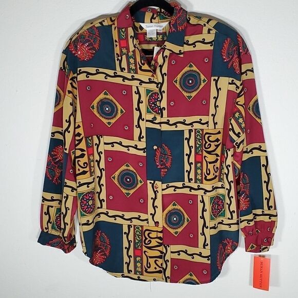 NWT Vintage Size 14 Button up Blouse. - Picture 1 of 6